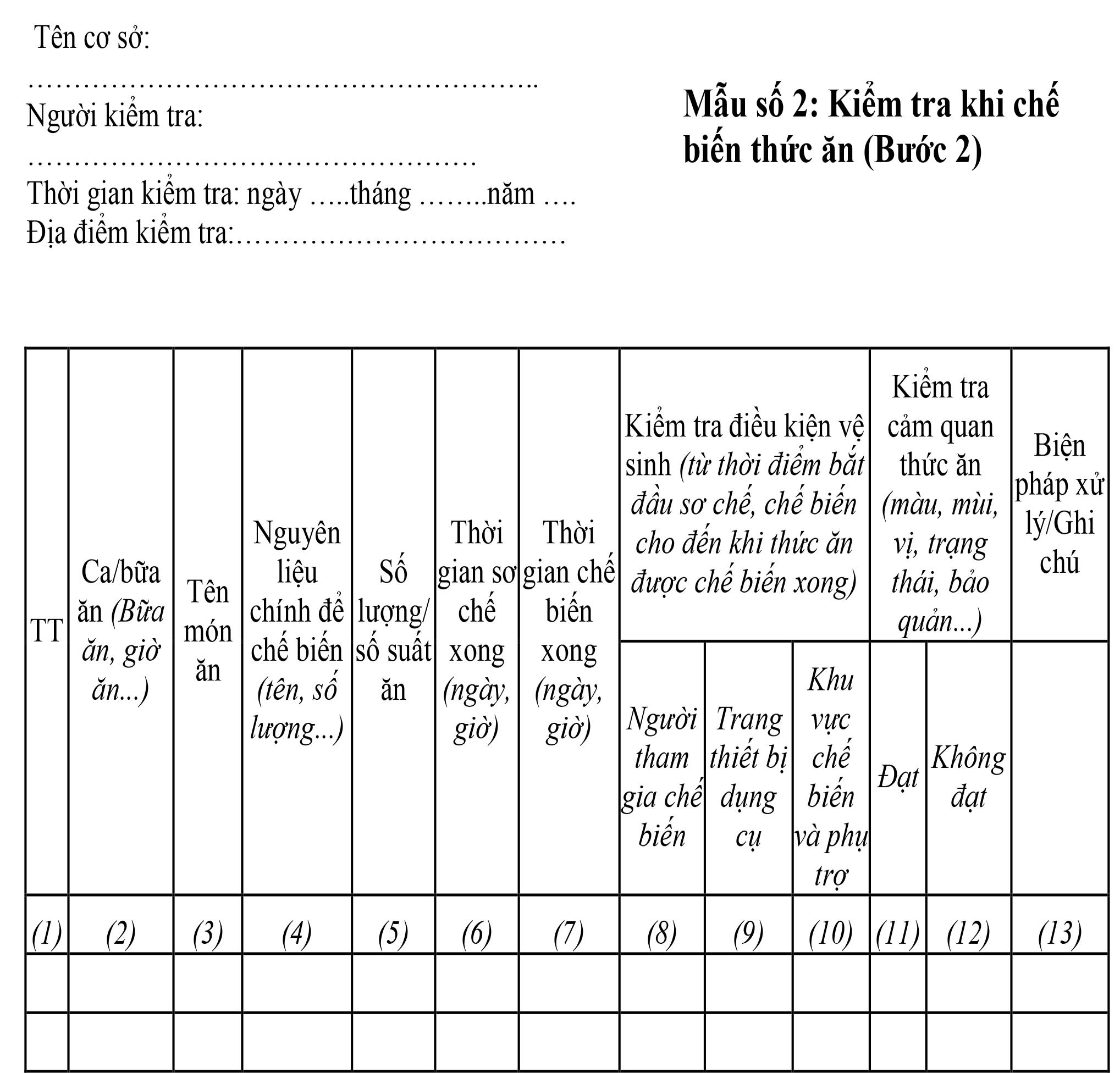 bieu mau luu thuc pham m2