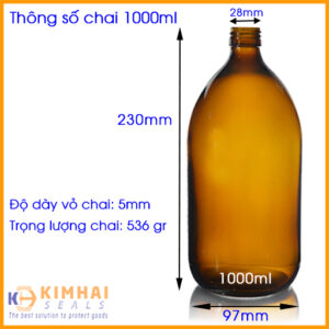 chai thủy tinh 1000ml