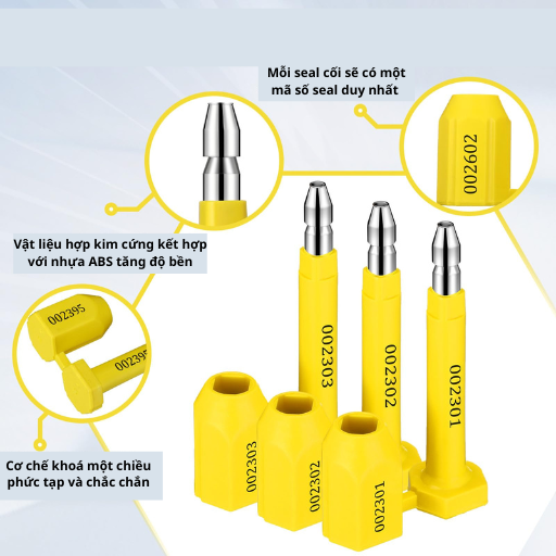 Seal cối container có độ bảo mật cao
