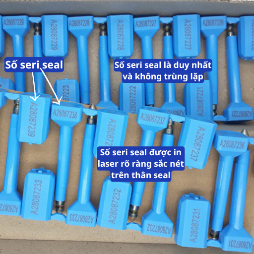 Seal cối container có tính duy nhất không thể giả mạo