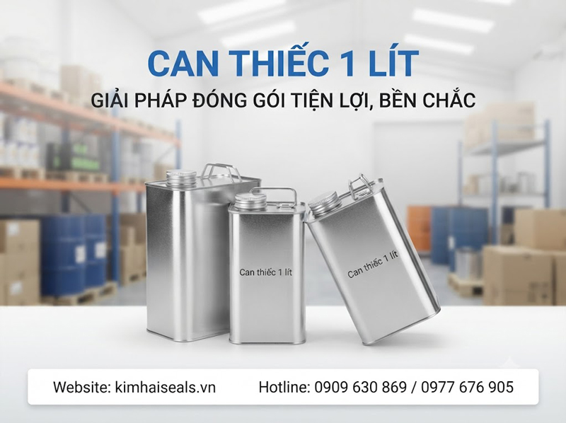 Can thiếc 1 lít – Giải pháp đóng gói tiện lợi, bền chắc