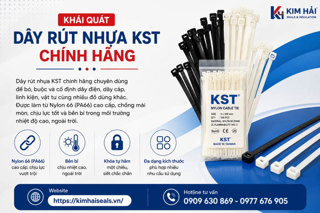 Dây rút nhựa KST chính hãng – Giải pháp cố định bền chắc, tiện lợi